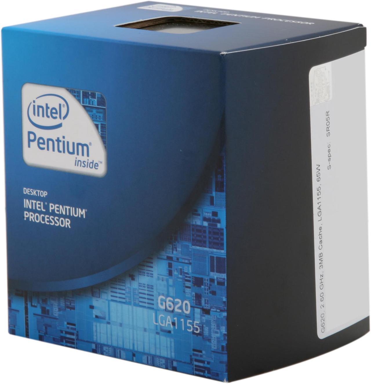 Intel Pentium G620 - Pentium Sandy Bridge Dual-Core 2.6 GHz LGA 1155 65W Intel HD Graphics Desktop Processor - BX80623G620