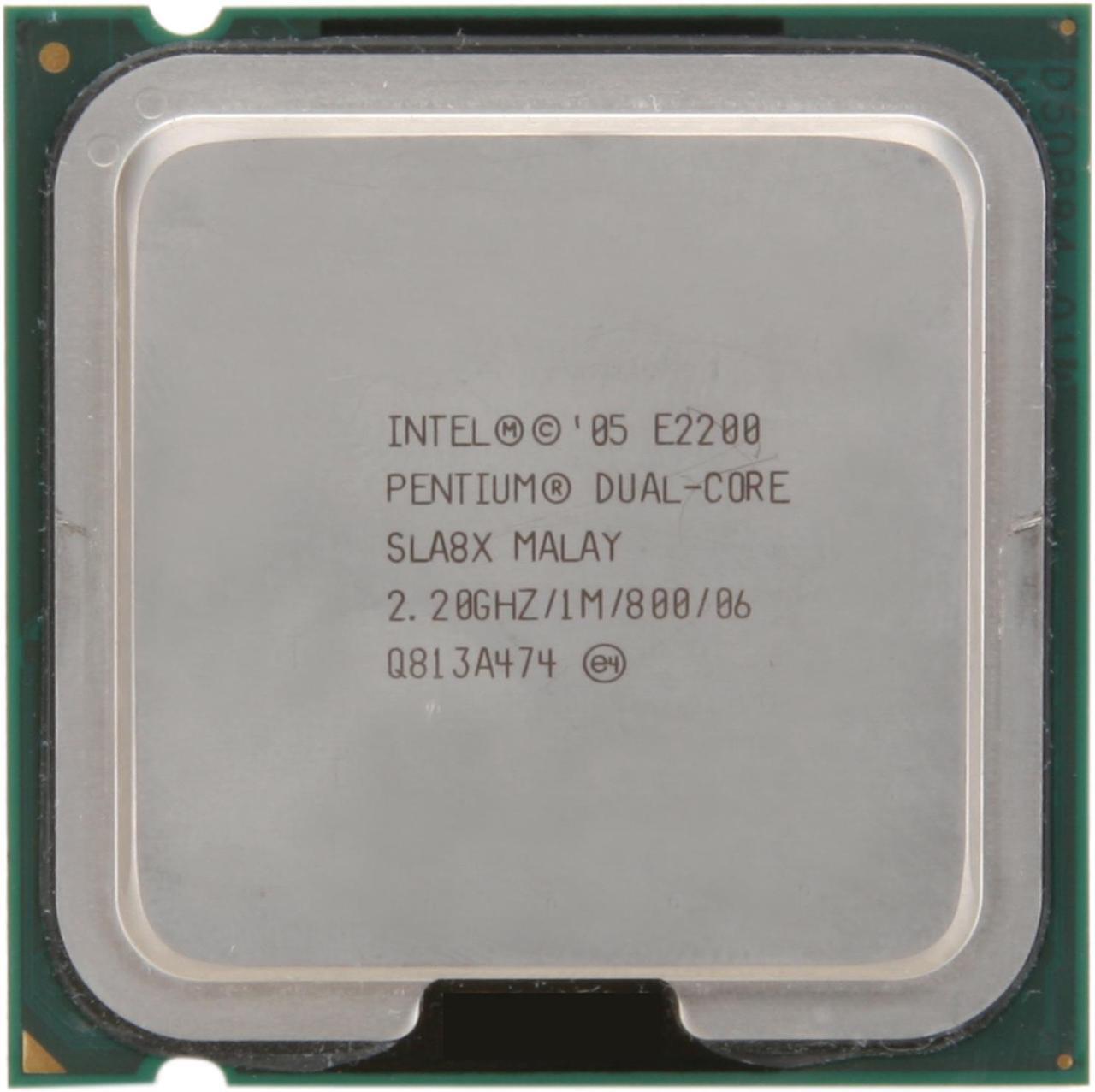 Alt view image 2 of 4 - Intel Pentium E2200 - Pentium Conroe Dual-Core 2.2 GHz LGA 775 65W Desktop Processor - E2200 (SLA8X)