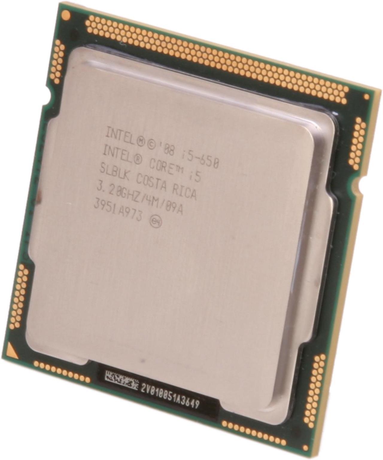 Intel Core i5-650 - Core i5 Clarkdale Dual-Core 3.2 GHz LGA 1156 73W Intel HD Graphics Desktop Processor - I5 650 (SLBLK)