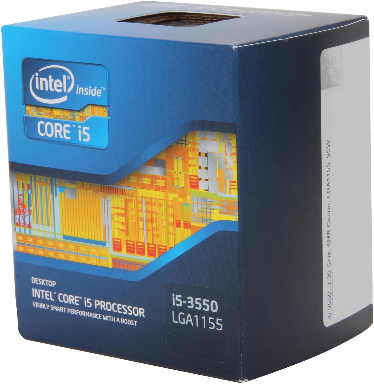 Intel Core i5-3550 - Core i5 3rd Gen Ivy Bridge Quad-Core 3.3GHz (3.7GHz Turbo) LGA 1155 77W Intel HD Graphics 2500 Desktop Processor - BX80637I53550