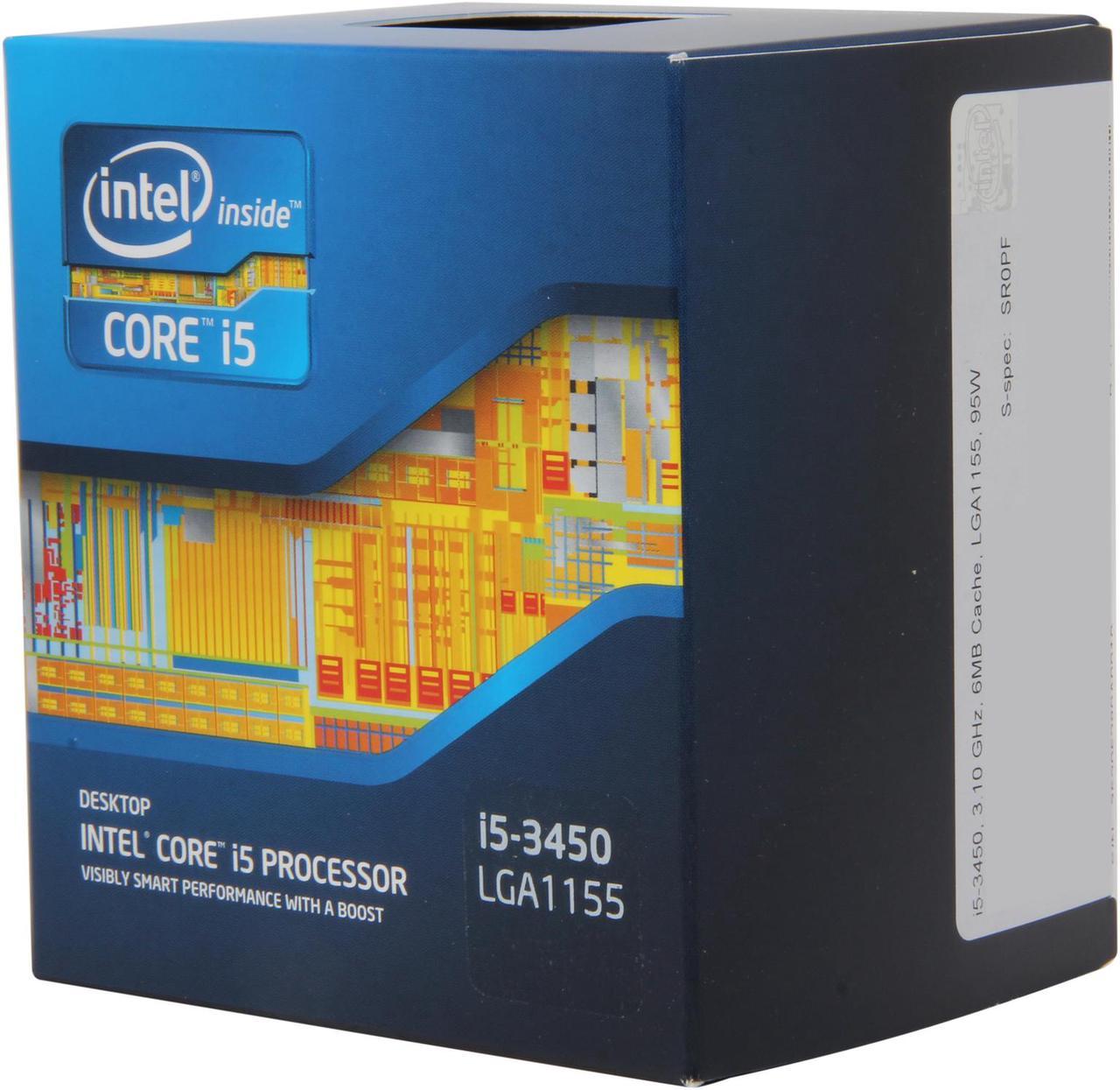 Intel Core i5-3450 - Core i5 3rd Gen Ivy Bridge Quad-Core 3.1GHz (3.5GHz Turbo) LGA 1155 77W Intel HD Graphics 2500 Desktop Processor - BX80637I53450