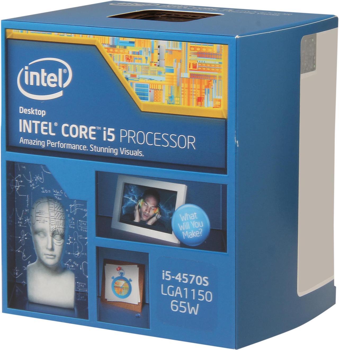 Intel Core i5-4570S - Core i5 4th Gen Haswell Quad-Core 2.9 GHz LGA 1150 65W Intel HD Graphics Desktop Processor - BX80646I54570S