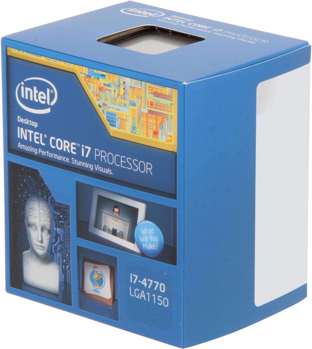 Intel Core i7-4770 - Core i7 4th Gen Haswell Quad-Core 3.4 GHz LGA 1150 84W Intel HD Graphics Desktop Processor - BX80646I74770