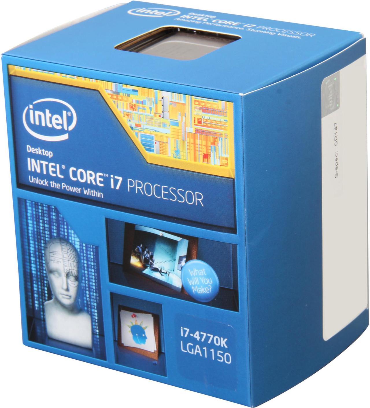 Intel Core i7-4770K - Core i7 4th Gen Haswell Quad-Core 3.5 GHz LGA 1150 84W Intel HD Graphics Desktop Processor - BX80646I74770K