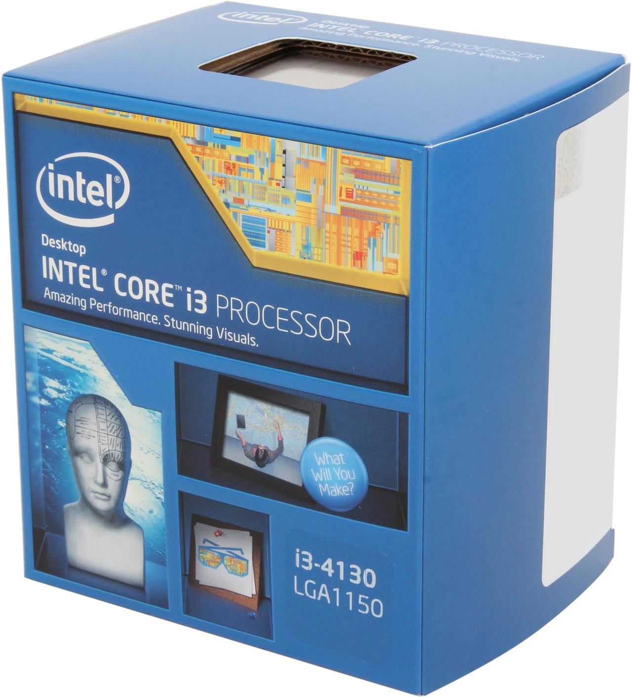 Intel Core i3-4130 - Core i3 4th Gen Haswell Dual-Core 3.4 GHz LGA 1150 54W Intel HD Graphics 4400 Desktop Processor - BX80646I34130