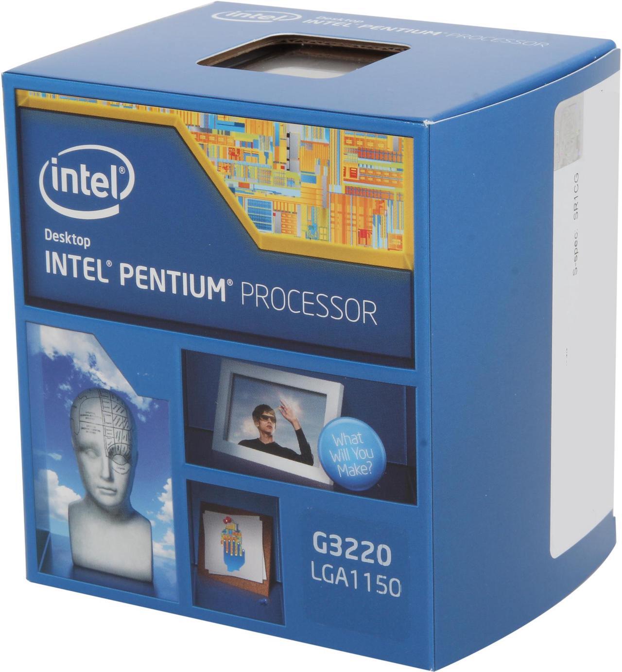 Main image of Intel Pentium G3220 - Pentium Dual-Core Haswell Dual-Core 3.0 GHz LGA 1150 54W Intel HD Graphics Desktop Processor - BX80646G3220