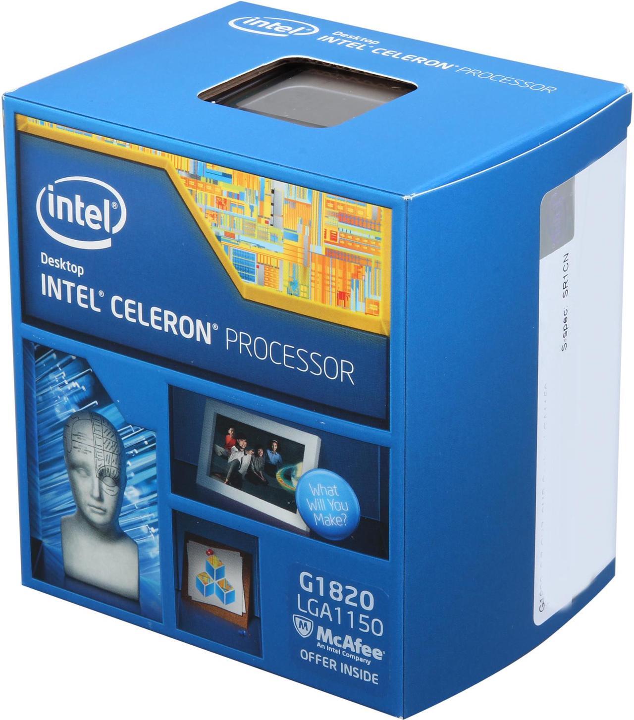 Main image of Intel Celeron G1820 - Celeron Haswell Dual-Core 2.7 GHz LGA 1150 53W Intel HD Graphics Desktop Processor - BX80646G1820