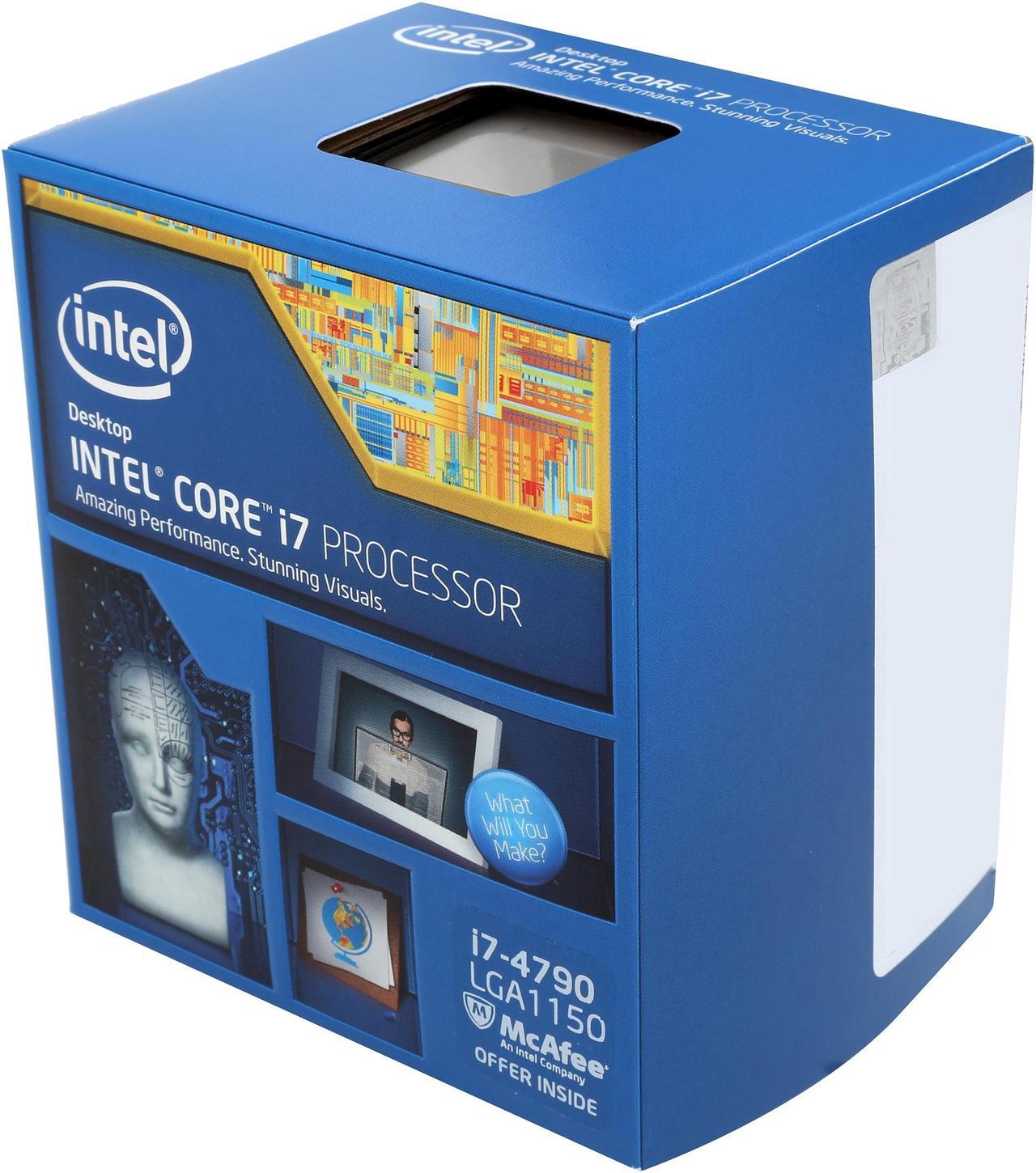 Intel Core i7-4790 - Core i7 4th Gen Haswell Quad-Core 3.6 GHz LGA 1150 84W Intel HD Graphics 4600 Desktop Processor - BX80646I74790