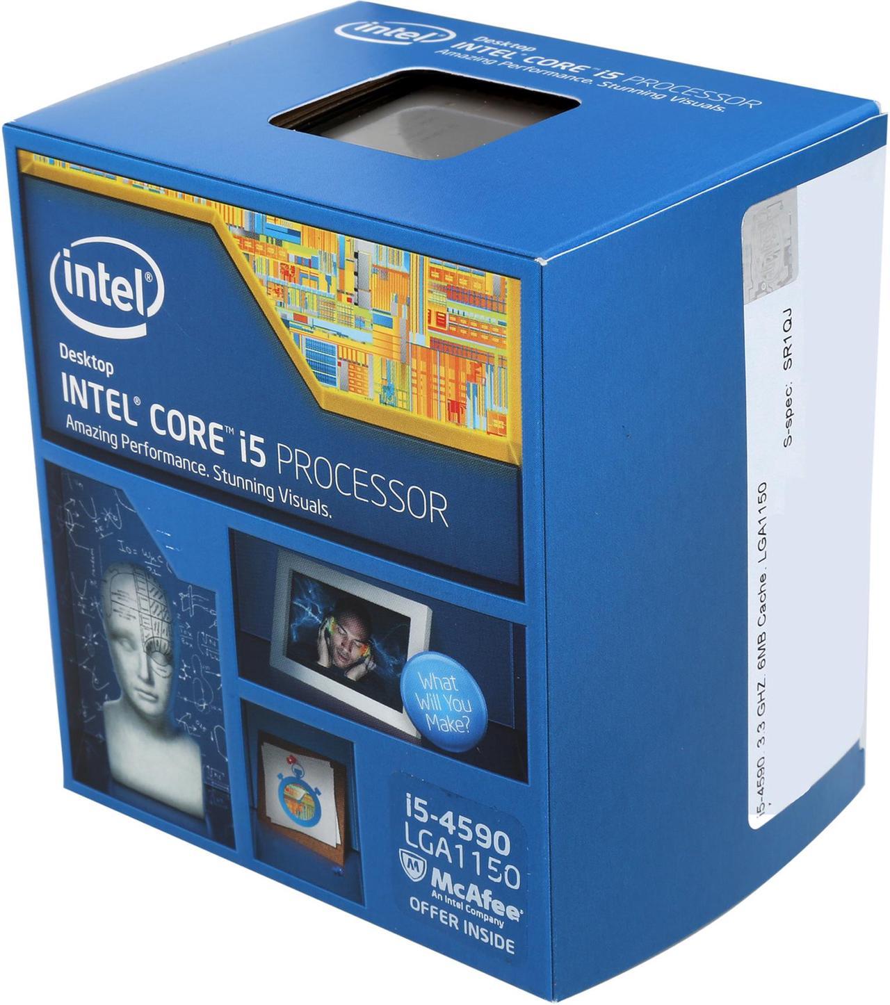 Intel Core i5-4590 - Core i5 4th Gen Haswell Quad-Core 3.3 GHz LGA 1150 84W Intel HD Graphics 4600 Desktop Processor - BX80646I54590