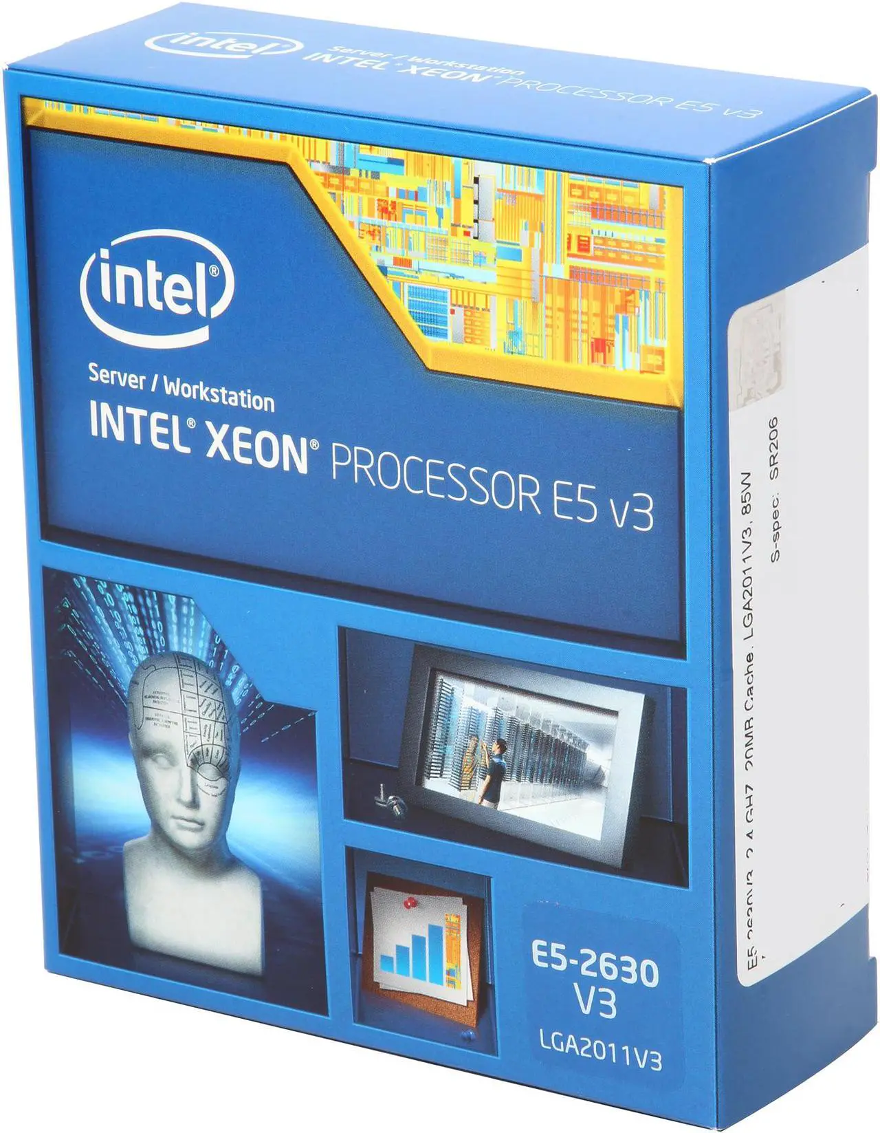 Main image of Intel Xeon E5-2630 v3 Haswell-EP 2.4 GHz 8 x 256KB L2 Cache 20MB L3 Cache LGA 2011-3 85W BX80644E52630V3 Server Processor