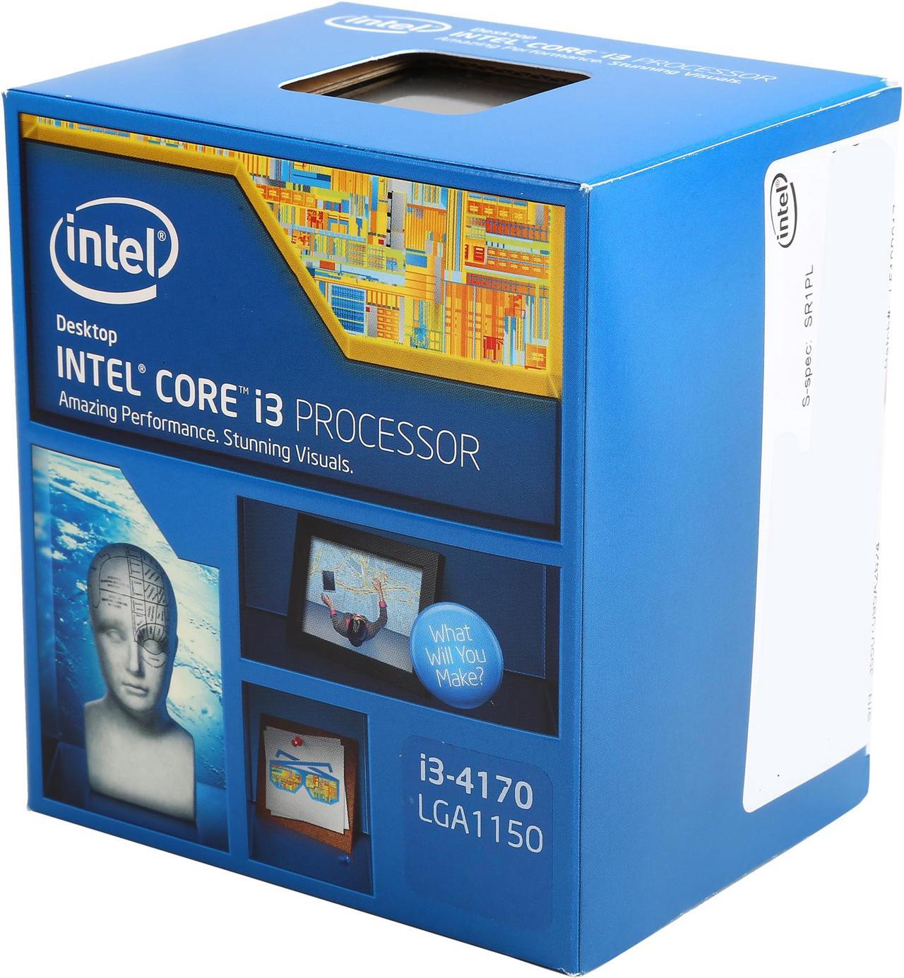 Intel Core i3-4170 - Core i3 4th Gen Haswell Dual-Core 3.7 GHz LGA 1150 54W Intel HD Graphics 4400 Desktop Processor - BX80646I34170