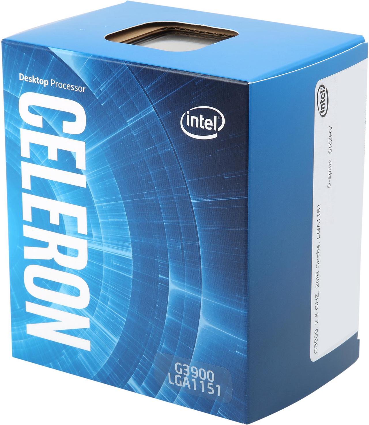 Intel Celeron G3900 Skylake Dual-Core 2.8 GHz LGA 1151 51W BX80662G3900 Desktop Processor Intel HD Graphics 510