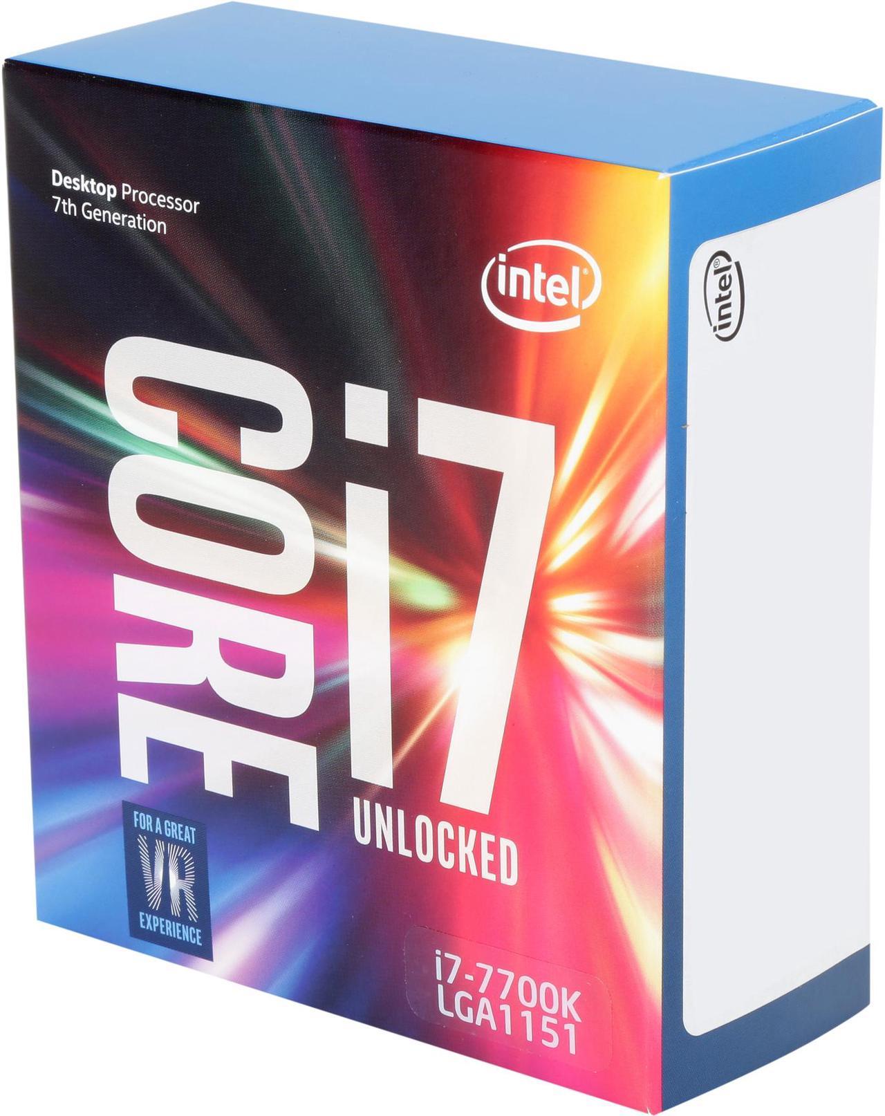 Intel Core i7 7th Gen - Core i7-7700K Kaby Lake Quad-Core 4.2 GHz LGA 1151 91W BX80677I77700K Desktop Processor