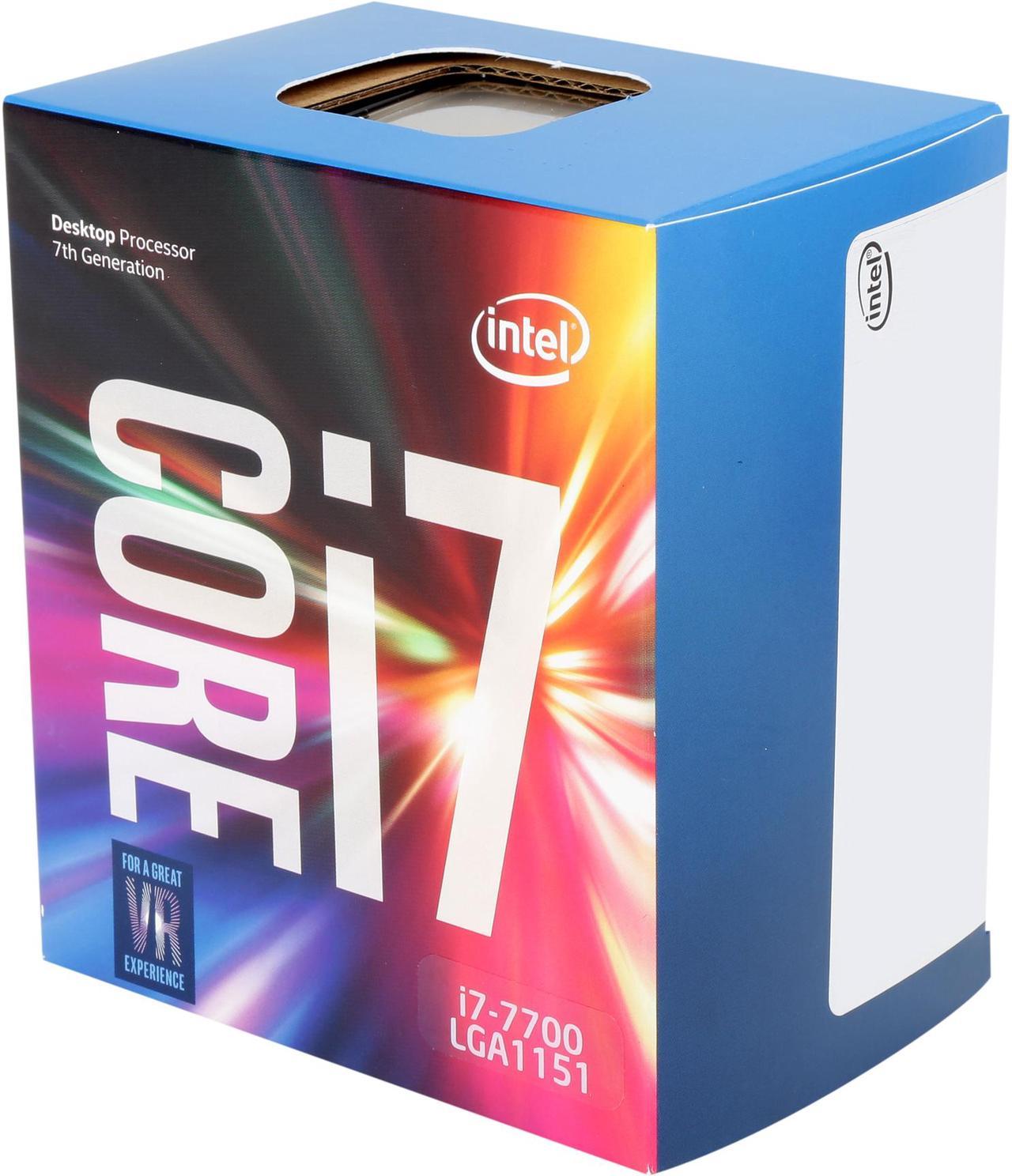 Intel Core i7 7th Gen - Core i7-7700 Kaby Lake Quad-Core 3.6 GHz LGA 1151 65W BX80677I77700 Desktop Processor