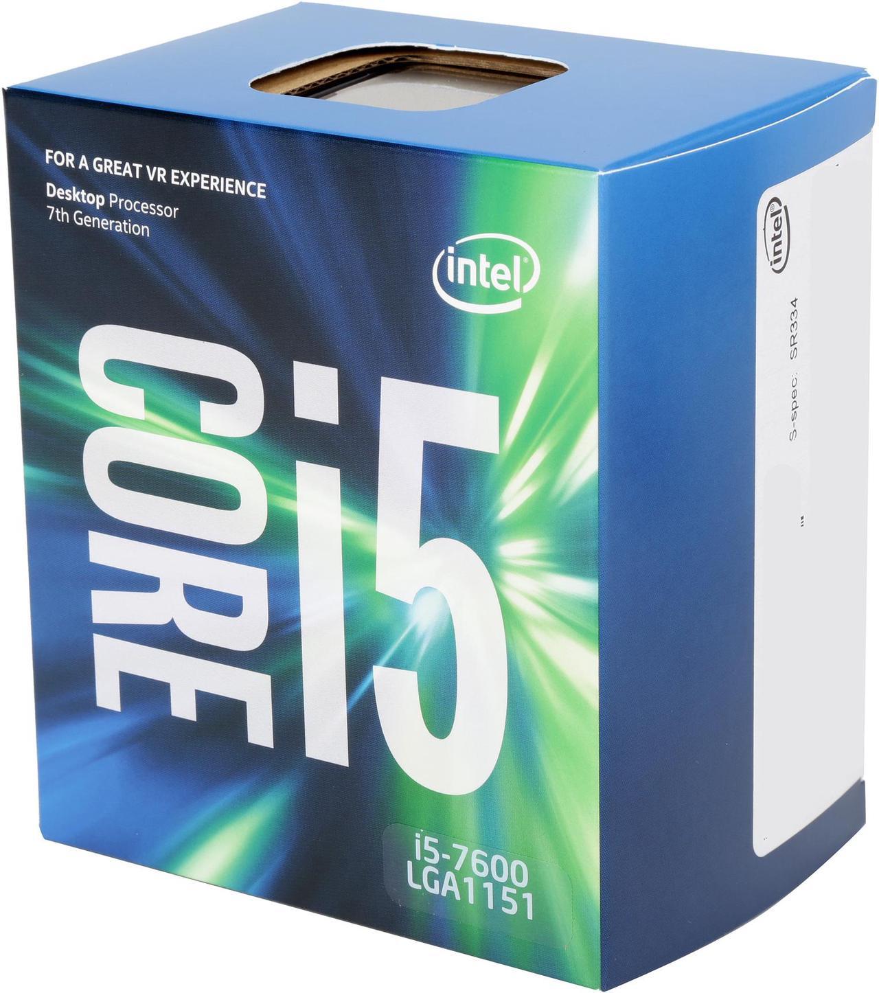 Intel Core i5 7th Gen - Core i5-7600 Kaby Lake Quad-Core 3.5 GHz LGA 1151 65W BX80677I57600 Desktop Processor