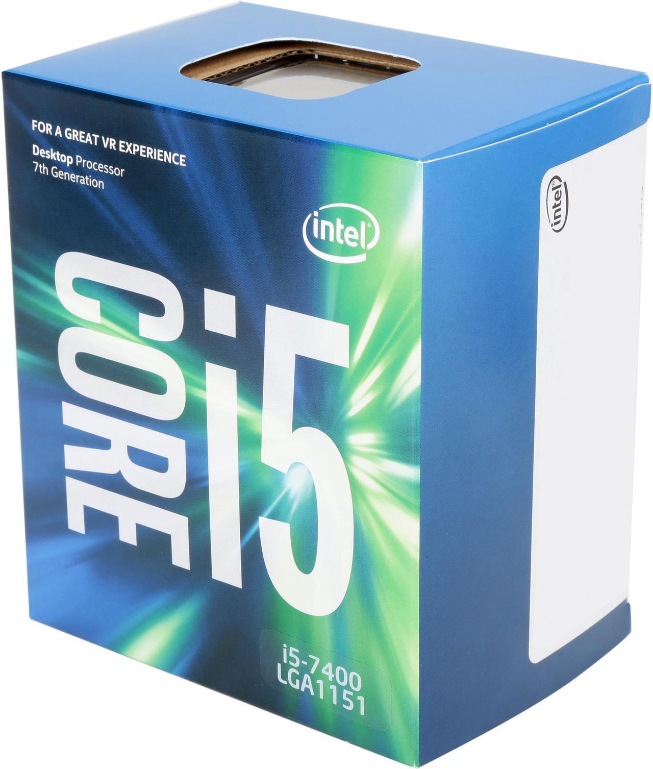 Main image of Intel Core i5 7th Gen - Core i5-7400 Kaby Lake Quad-Core 3.0 GHz LGA 1151 65W BX80677I57400 Desktop Processor