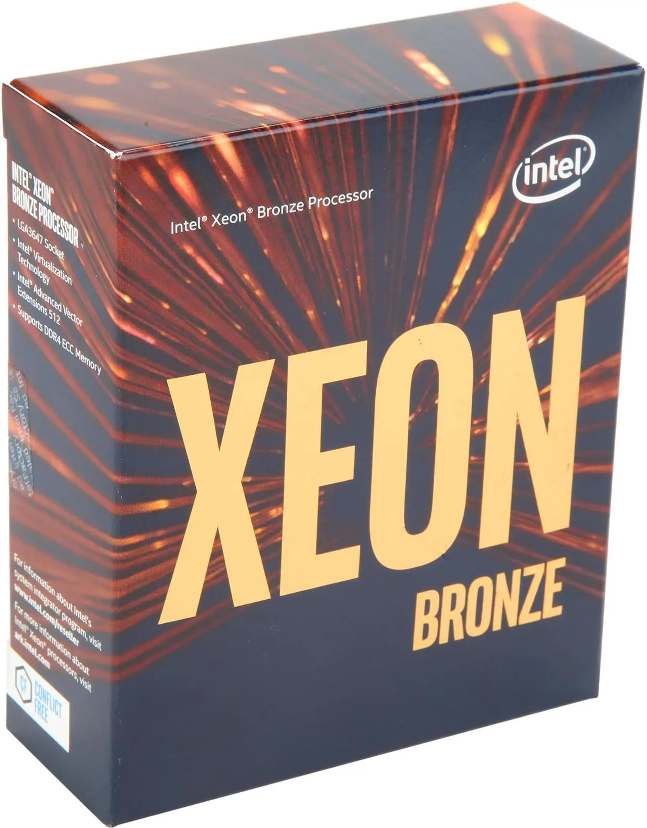 Main image of Intel Xeon Scalable Bronze 3104 SkyLake 6-Core 1.7 GHz LGA 3647 85W BX806733104 Server Processor
