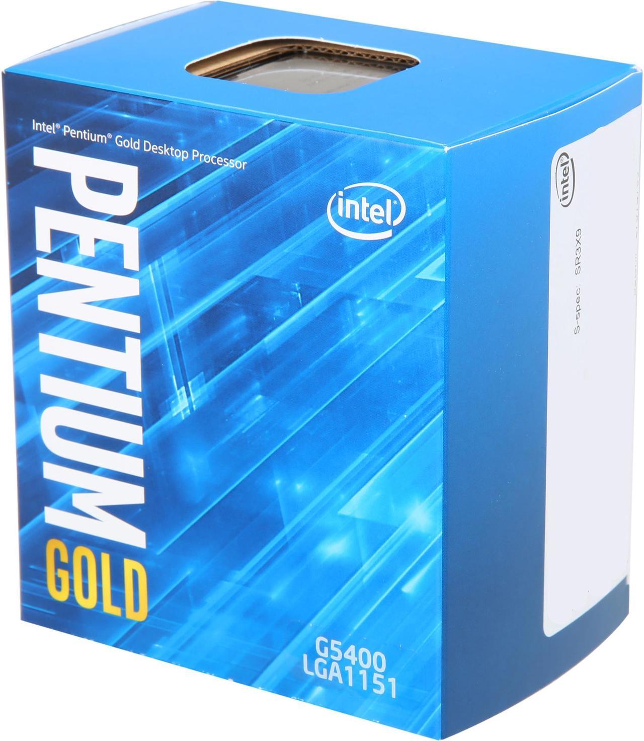 Intel Pentium Gold G5400 - Pentium Gold Coffee Lake Dual-Core 3.7 GHz LGA 1151 (300 Series) 58W Intel UHD Graphics 610 Desktop Processor - BX80684G5400