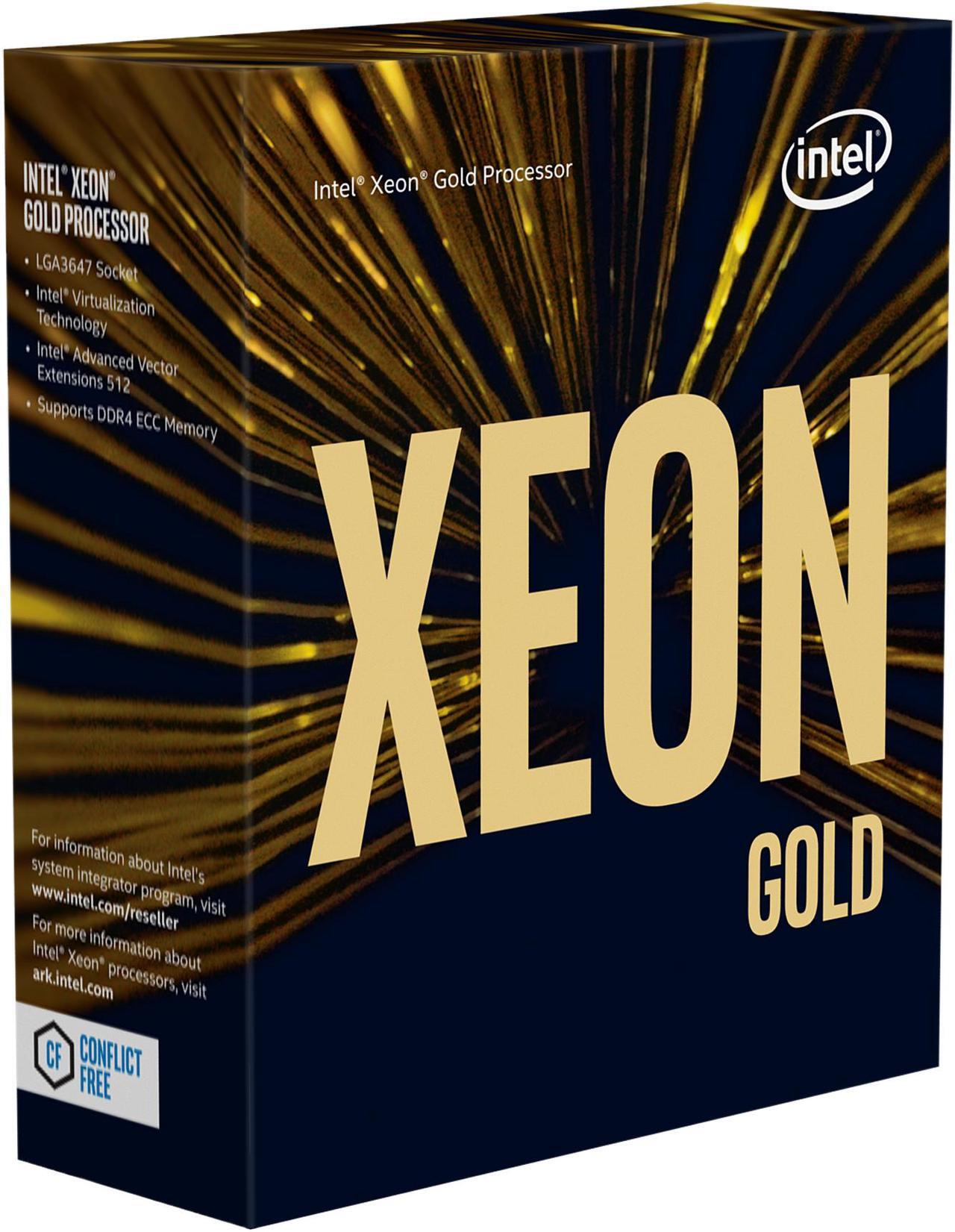 Main image of Intel Xeon Scalable Gold 6138 SkyLake 20-Core 2.0 GHz (3.7 GHz Turbo) LGA 3647 125W BX806736138 Server Processor