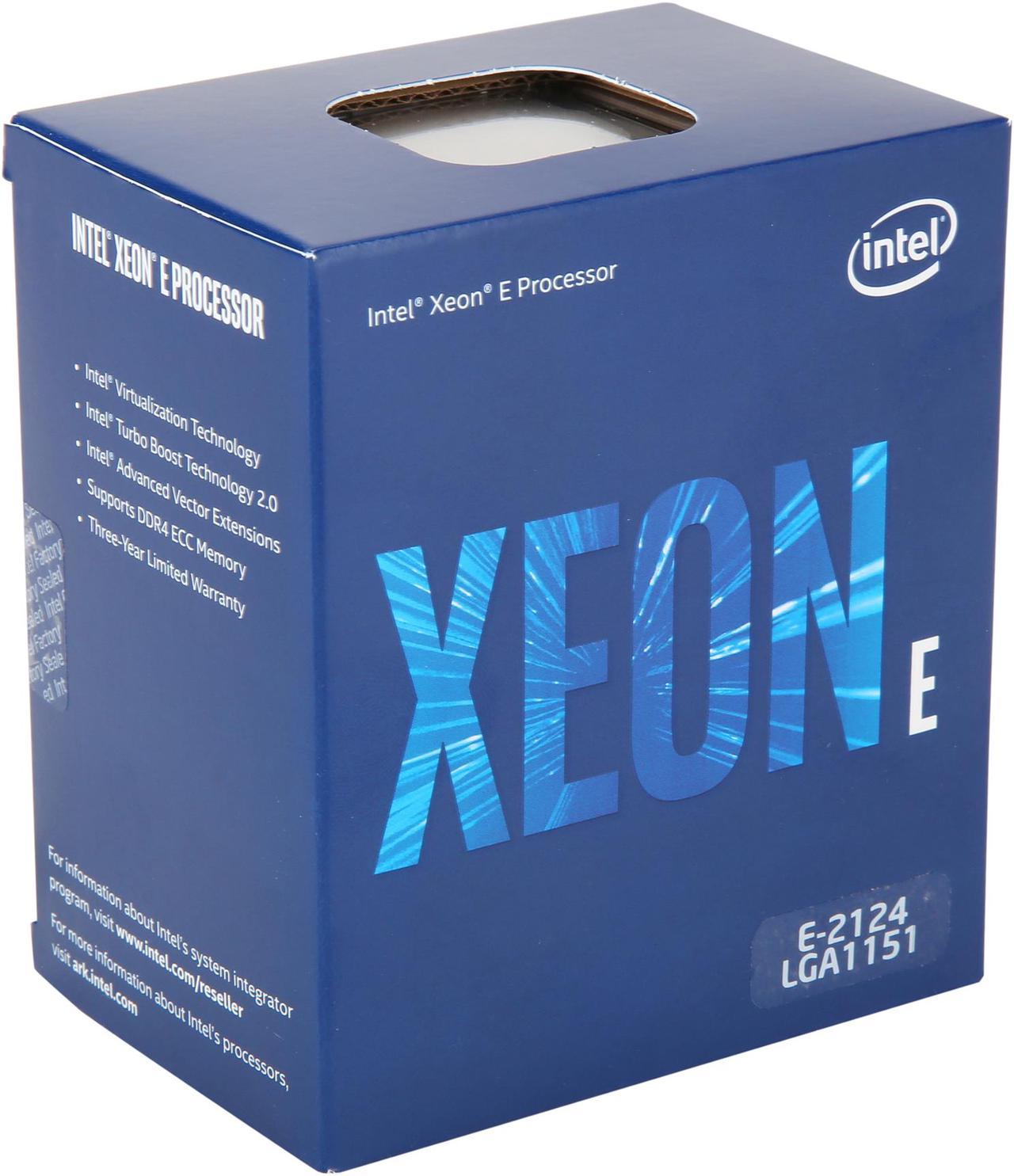 Intel Xeon E-2124 Coffee Lake 3.3 GHz  (4.3 GHz Turbo)  LGA 1151 71W BX80684E2124 Server Processor