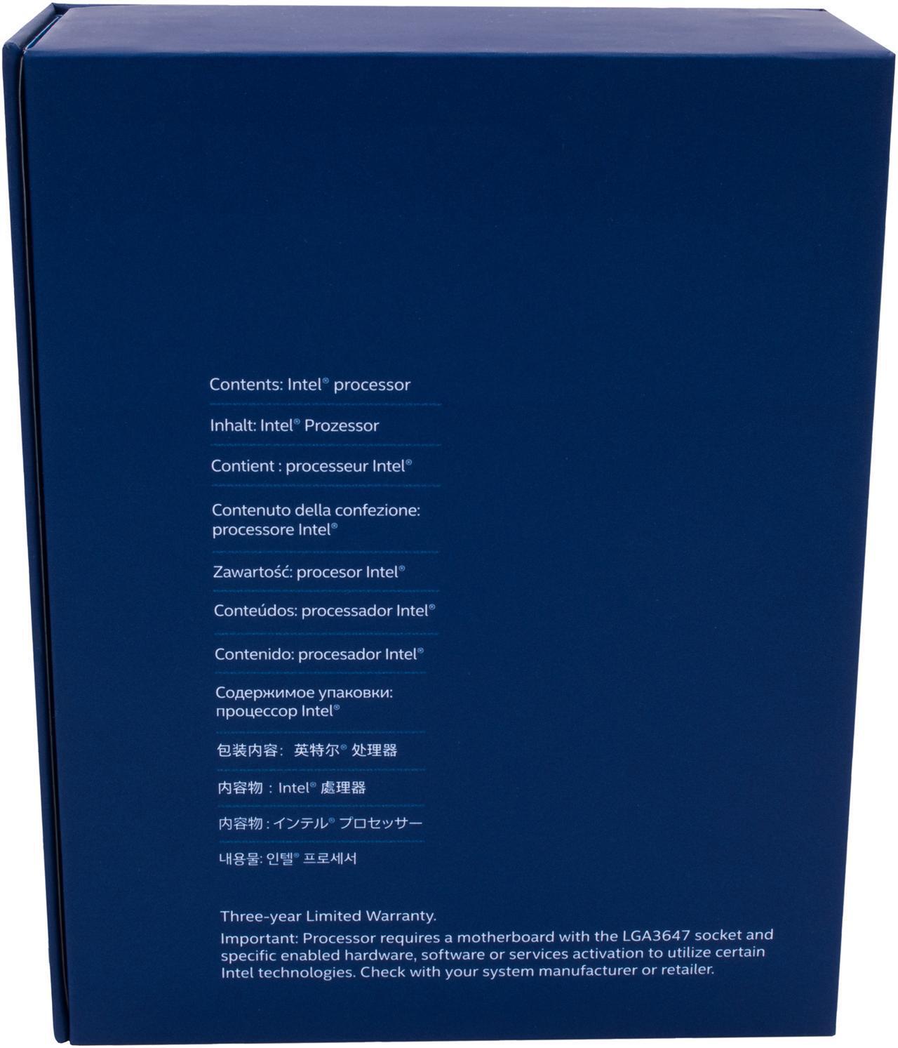 Alt view image 4 of 5 - Intel Xeon W-3175X Skylake X 28-Core, 56-Thread, 3.1 GHz (3.8 GHz Turbo) LGA 3647 255W BX80673W3175X Server Processor