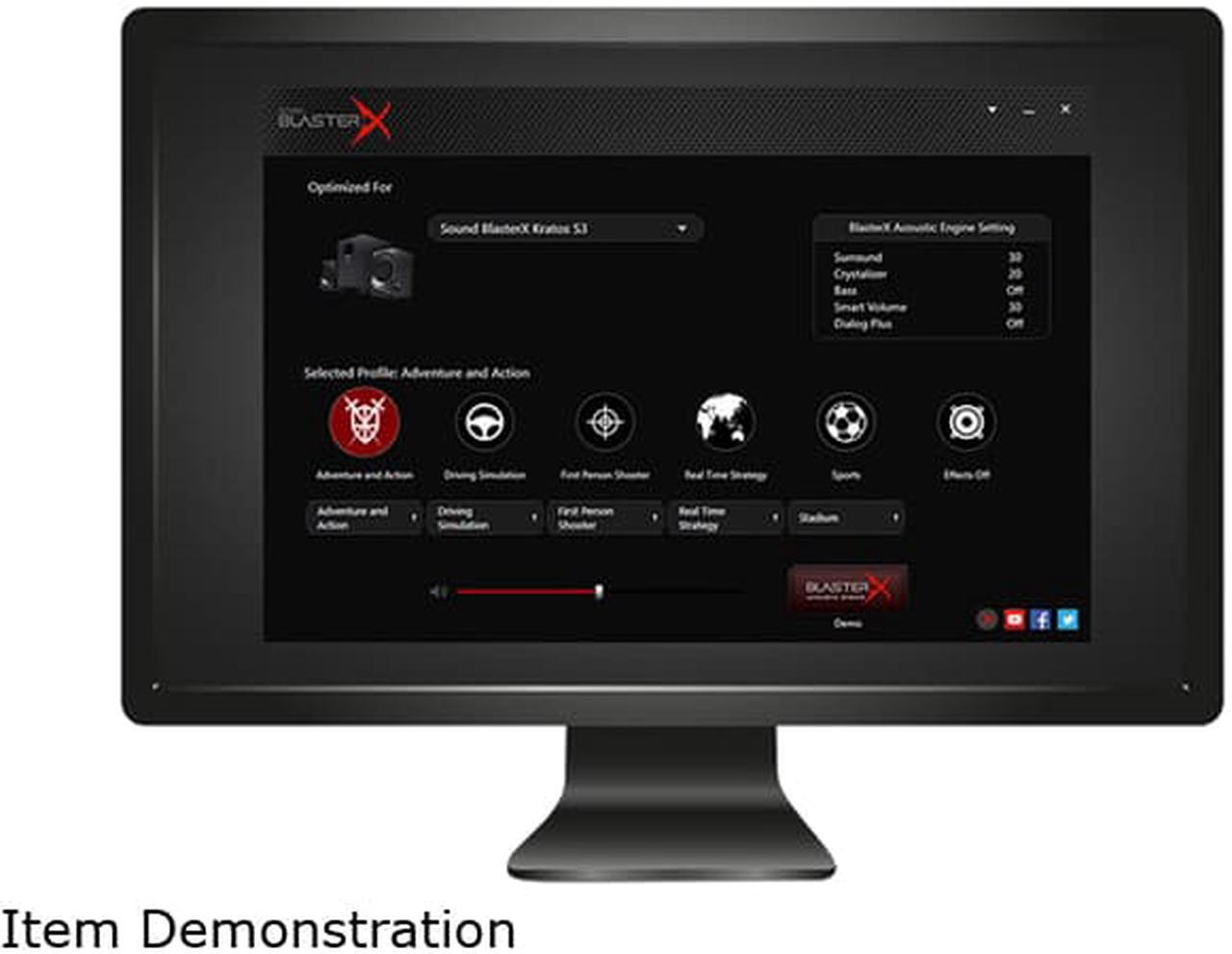Alt view image 6 of 7 - Creative Labs Speaker 51MF0475AA001 MF0475 Sound BlasterX Kratos S3 2.1 Speaker Black
