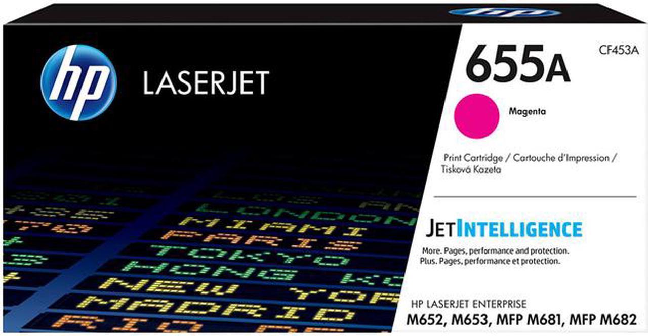 HP 655A Magenta Original LaserJet Toner Cartridge, ~10,500 pages, CF453A