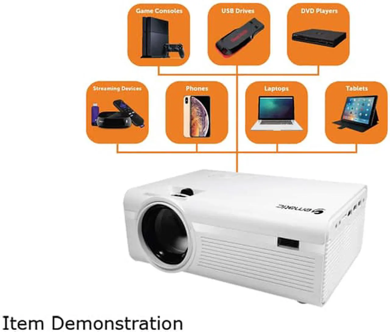 Alt view image 2 of 4 - Ematic - EPJ580W - Multimedia Theater Projector