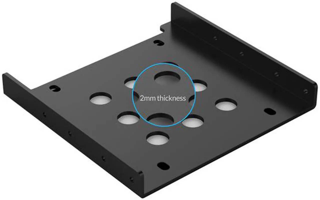 Alt view image 3 of 7 - ORICO Aluminum 2.5 Inch to 3.5 Inch Bay Drive Converter Kit for Hard Drive/SSD Bracket Converter Adapter 3.5 to 1x2.5 - Black (AC325-1S-V1)