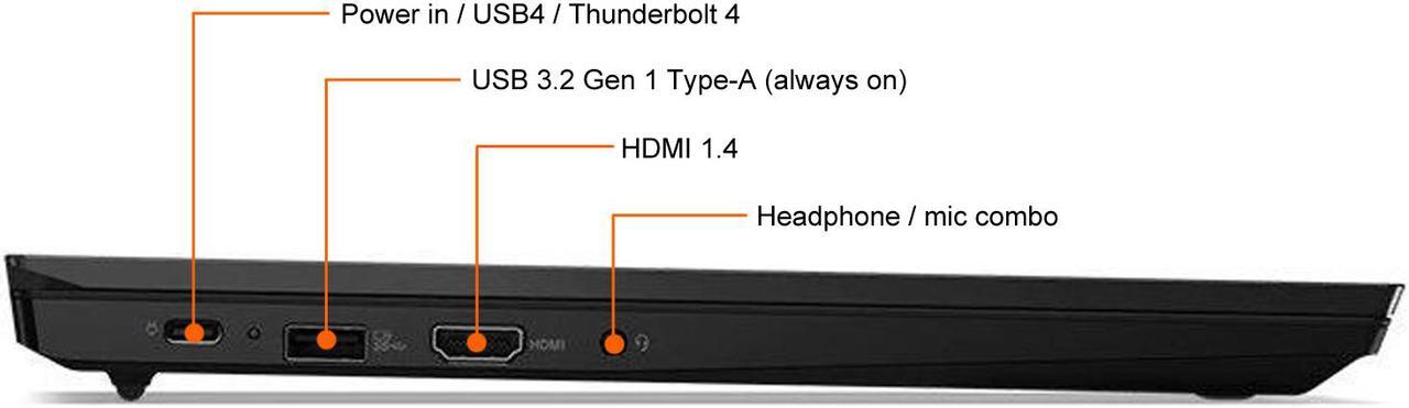 Alt view image 7 of 15 - Lenovo Laptop ThinkPad E15 G2 Intel Core i5-1135G7 8GB Memory 256 GB SSD Intel Iris Xe Graphics 15.6" Non-Touch Screen Windows 10 Pro 64-bit 20TDS00B00