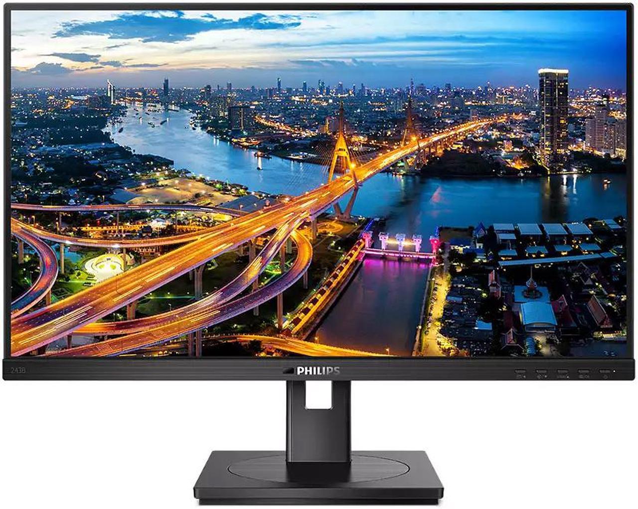 Philips 243B1 24" (23.8" Viewable) 1920 x 1080 Full HD 75Hz IPS USB-C Display Port HDMI LCD Monitor