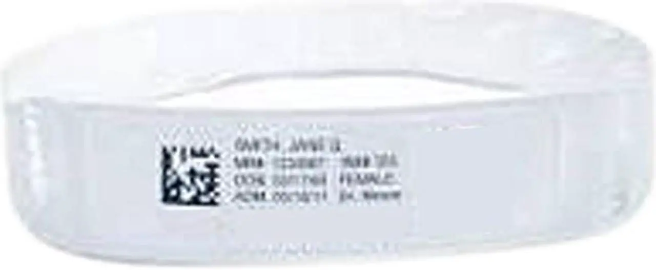 Main image of ZEBRA AIT CONSUMABLES WRISTBANDLABELS PAPERPET 85X11IN 216X279MM LASER LASERBAND 2 ADVANCED ADHESIVE CLOSURE ADULT HOLE PUNCHED 1000 SHEETSBOX PRICED PER BOX
