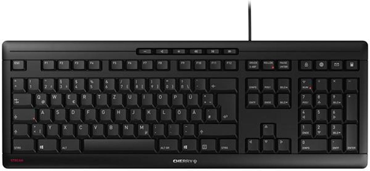 Main image of CHERRY STREAM JK-8500DE-2 Black 105 Normal Keys 10 Function Keys USB Wired Keyboard, Germany Layout