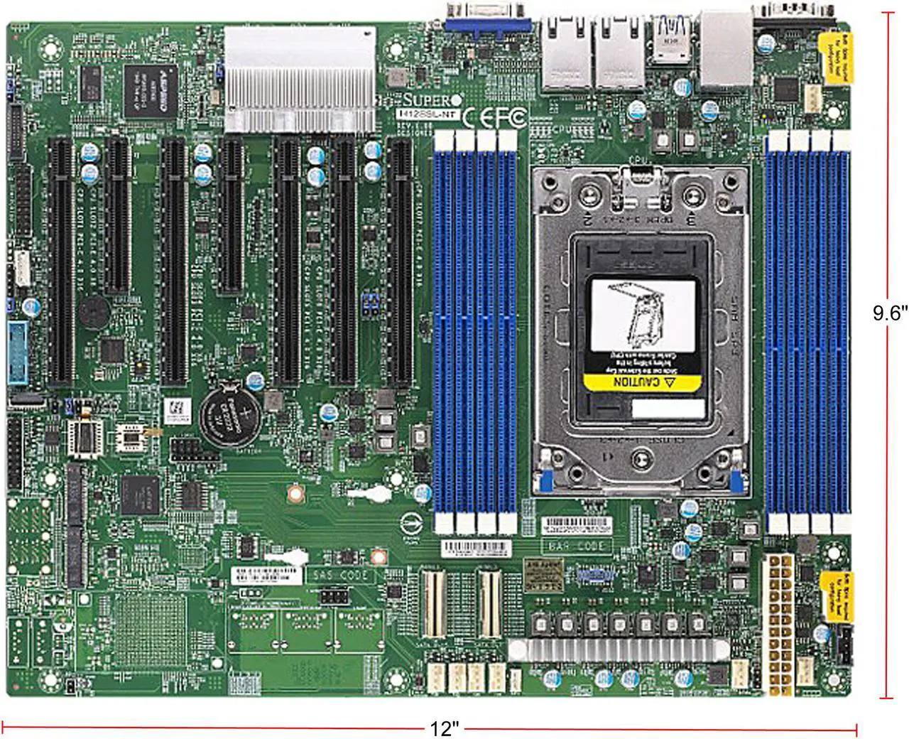 Alt view image 2 of 2 - Supermicro Motherboard MBDH12SSLNTO Socket SP3 AMD EPYC 7003 Milan/7002 Roma Max 2TB DDR4 PCIE ATX