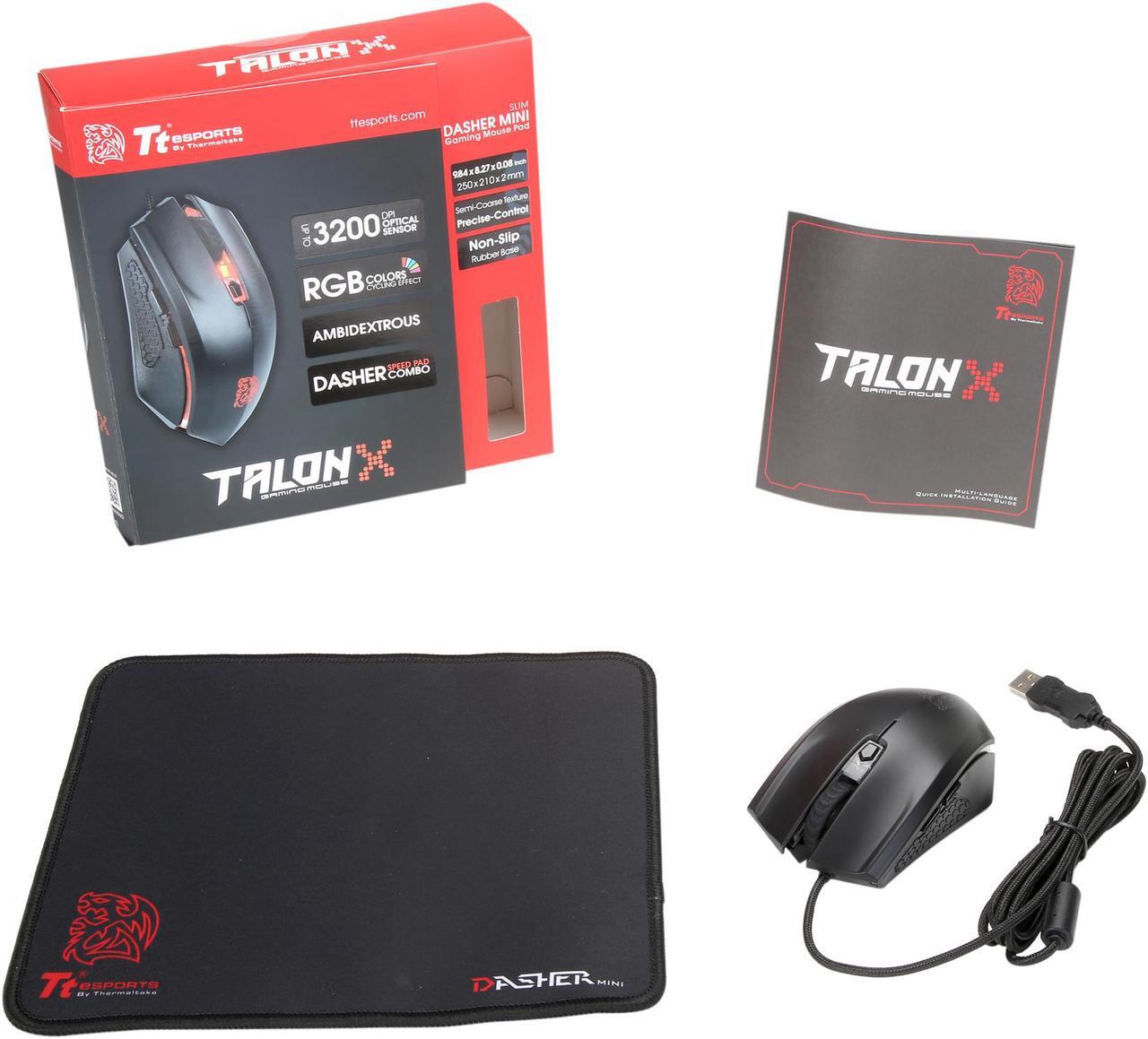 Alt view image 14 of 13 - Thermaltake Tt eSports TALON X Gaming Gear Combo - Black (Retail)
