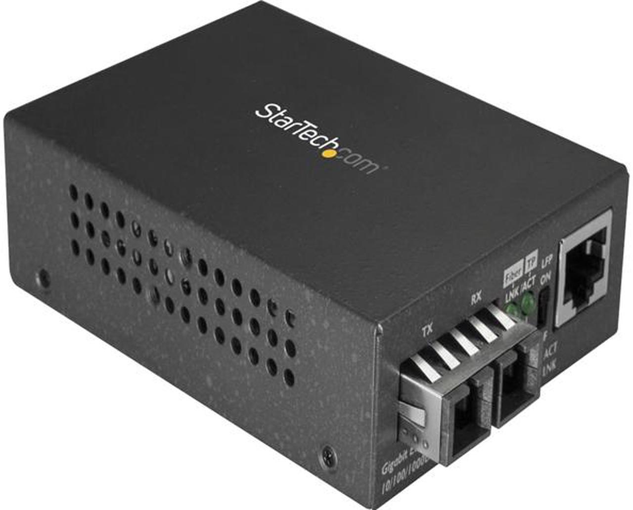 StarTech MCMGBSCSM10 Fiber Media Converter - 1000Base-LX - 10 km - Single Mode - Fiber to Ethernet Converter - Fiber to Copper Converter