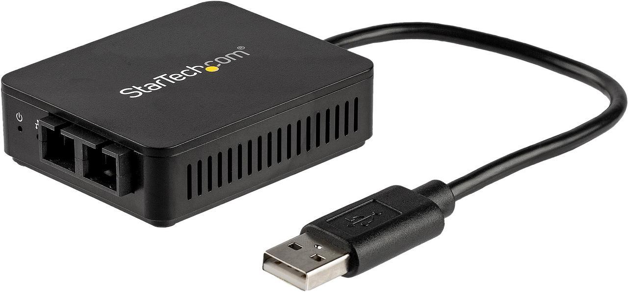 StarTech.com US100A20FXSC USB to Fiber Optic Converter - 100BASE-FX SC - MM - Windows Mac Linux - USB to Ethernet Adapter - USB Network Adapter