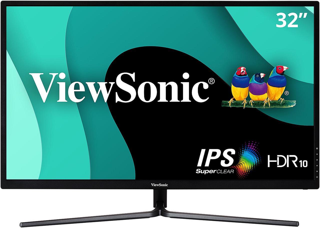 ViewSonic VX3211-2K-MHD 32 Inch IPS WQHD 1440p Monitor with 99% sRGB Color Coverage HDMI VGA and DisplayPort