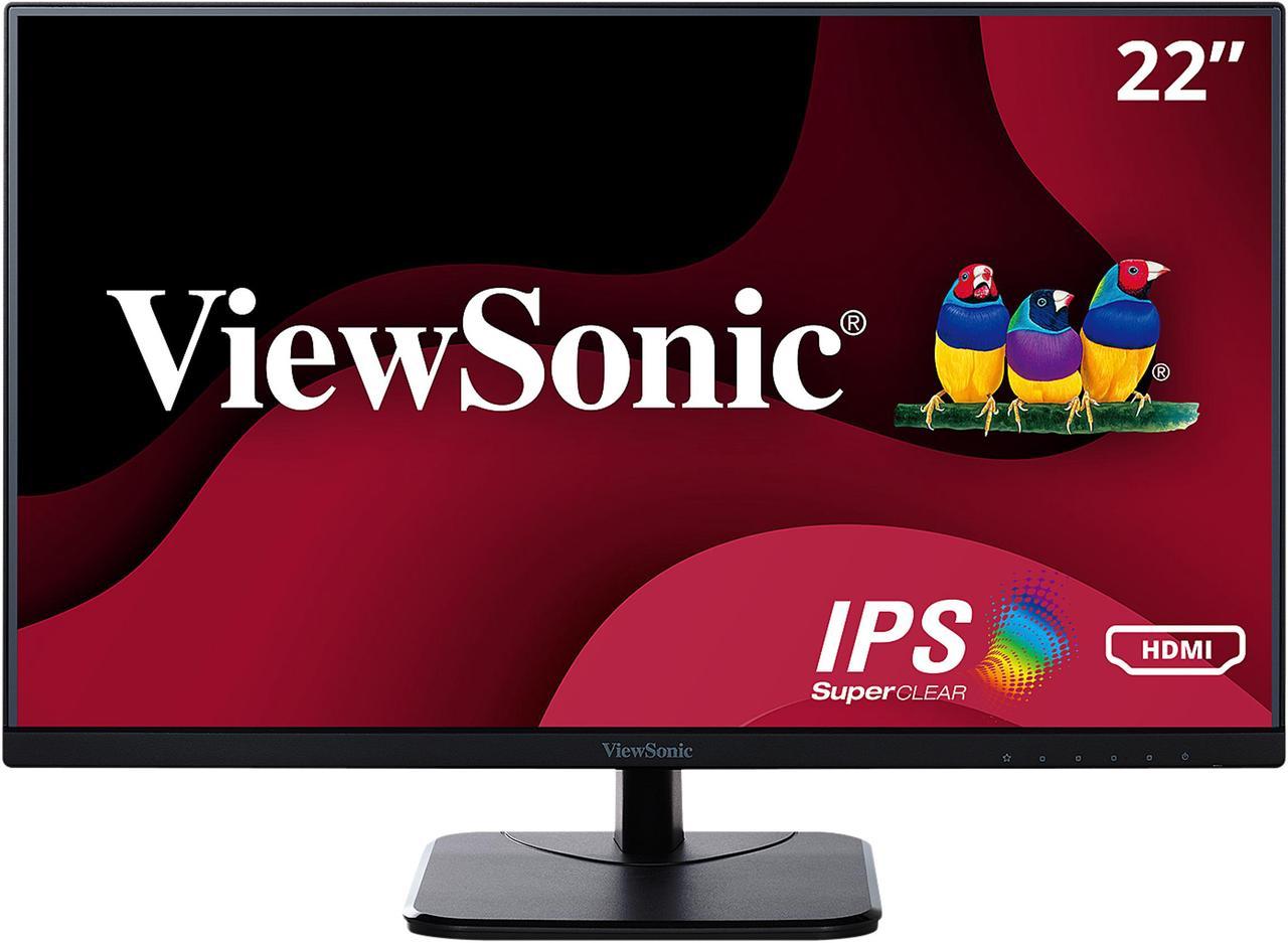 ViewSonic VA2256-MHD 22 Inch IPS 1080p Monitor with Ultra-Thin Bezels, HDMI, DisplayPort and VGA Inputs for Home and Office