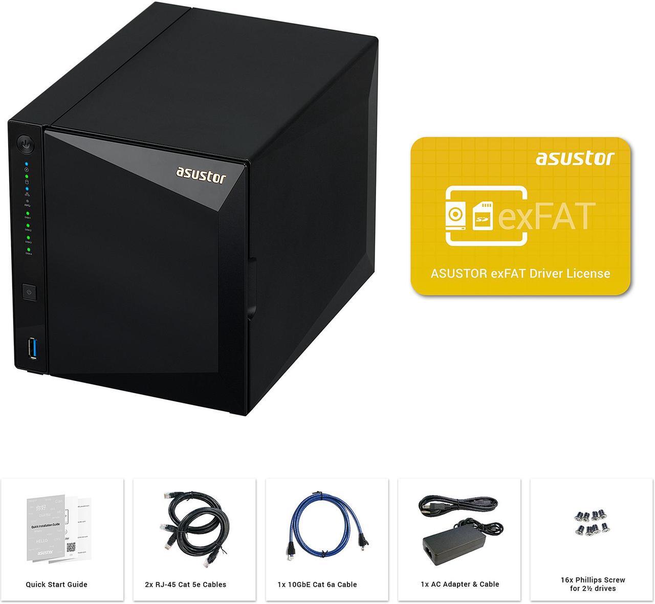Alt view image 5 of 6 - Asustor AS4004T 4-Bay NAS Diskless Marvell 1.6GHz CPU