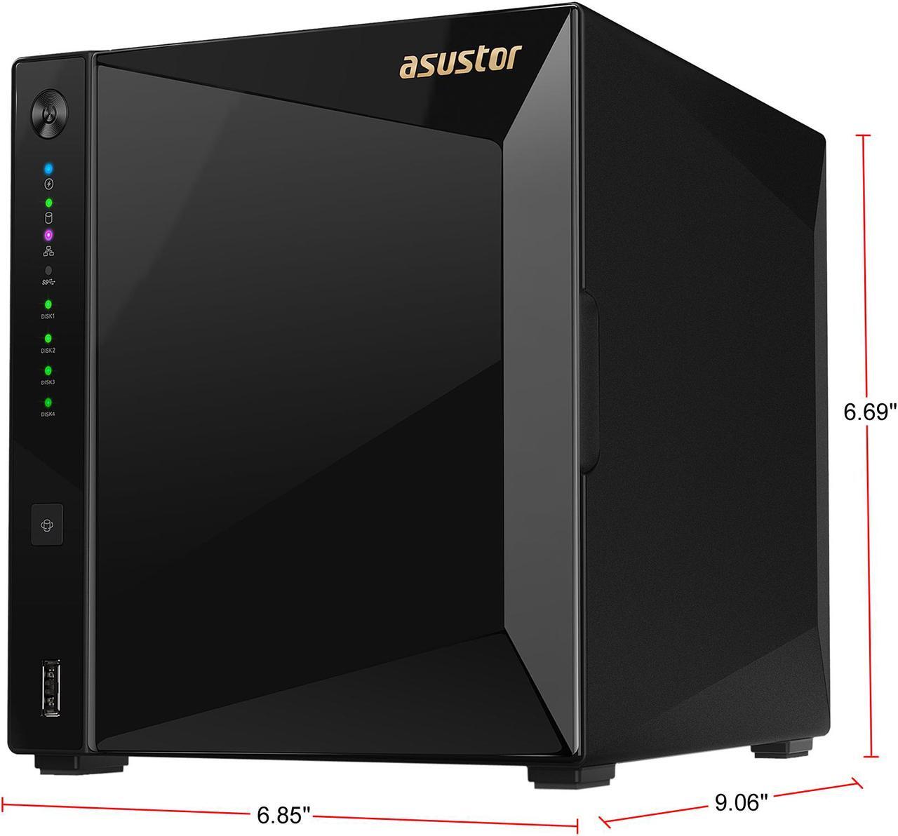 Alt view image 2 of 6 - Asustor AS4004T 4-Bay NAS Diskless Marvell 1.6GHz CPU