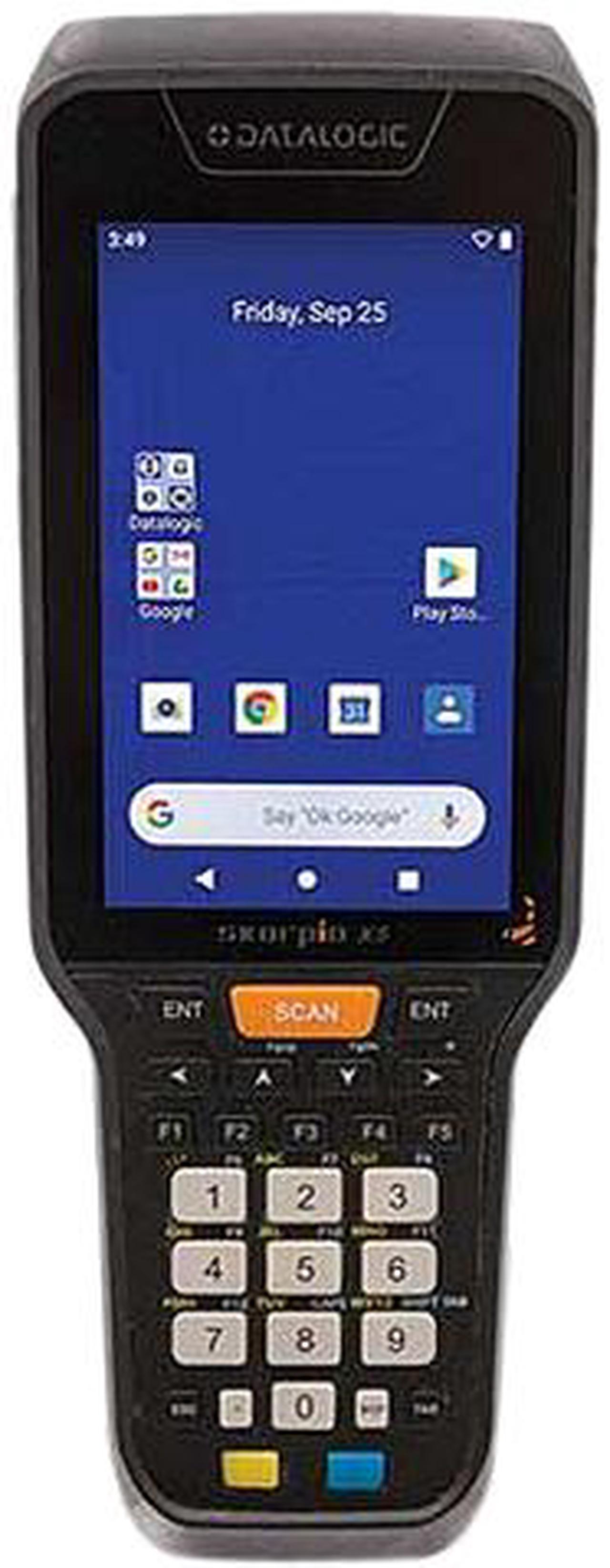 Skorpio X5 Handheld, Datalogic Mobile Computer, Wireless LAN, 4.3" Display, Bluetooth 5.0, 3GB RAM/32GB Flash, 47-Key Alpha-Numeric, 2D Imager SR with Green Spot, Android 10