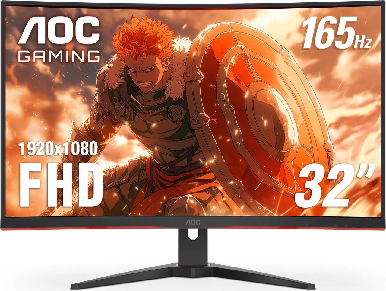Main image of AOC 32" (31.5" Viewable) 165 Hz VA FHD Gaming Monitor FreeSync (AMD Adaptive Sync) 1920 x 1080 D-Sub, HDMI, DisplayPort, Audio C32G2E