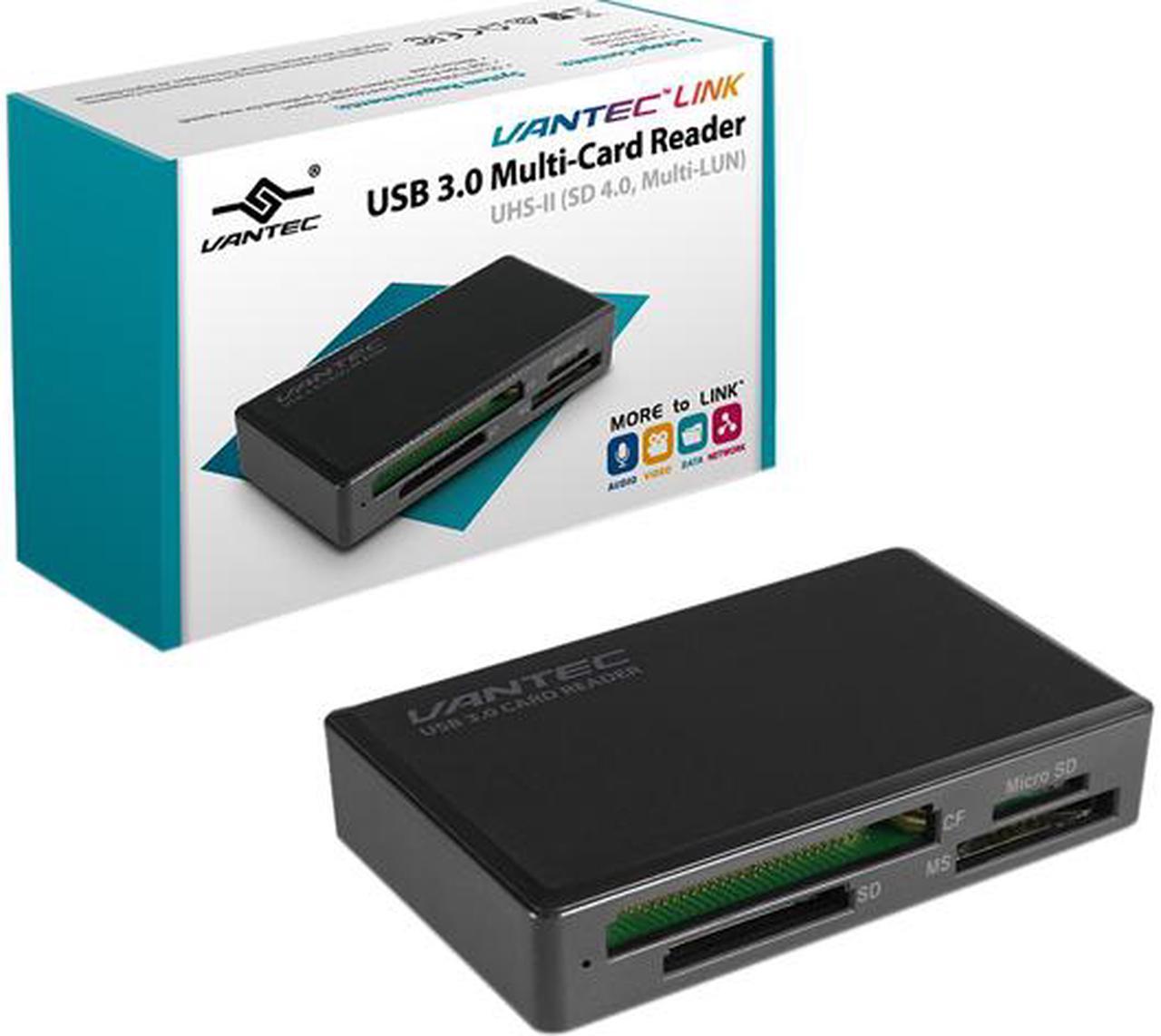 Vantec UGTCR615 USB30 MultiCard Reader UHSII SD40 MultiLUN