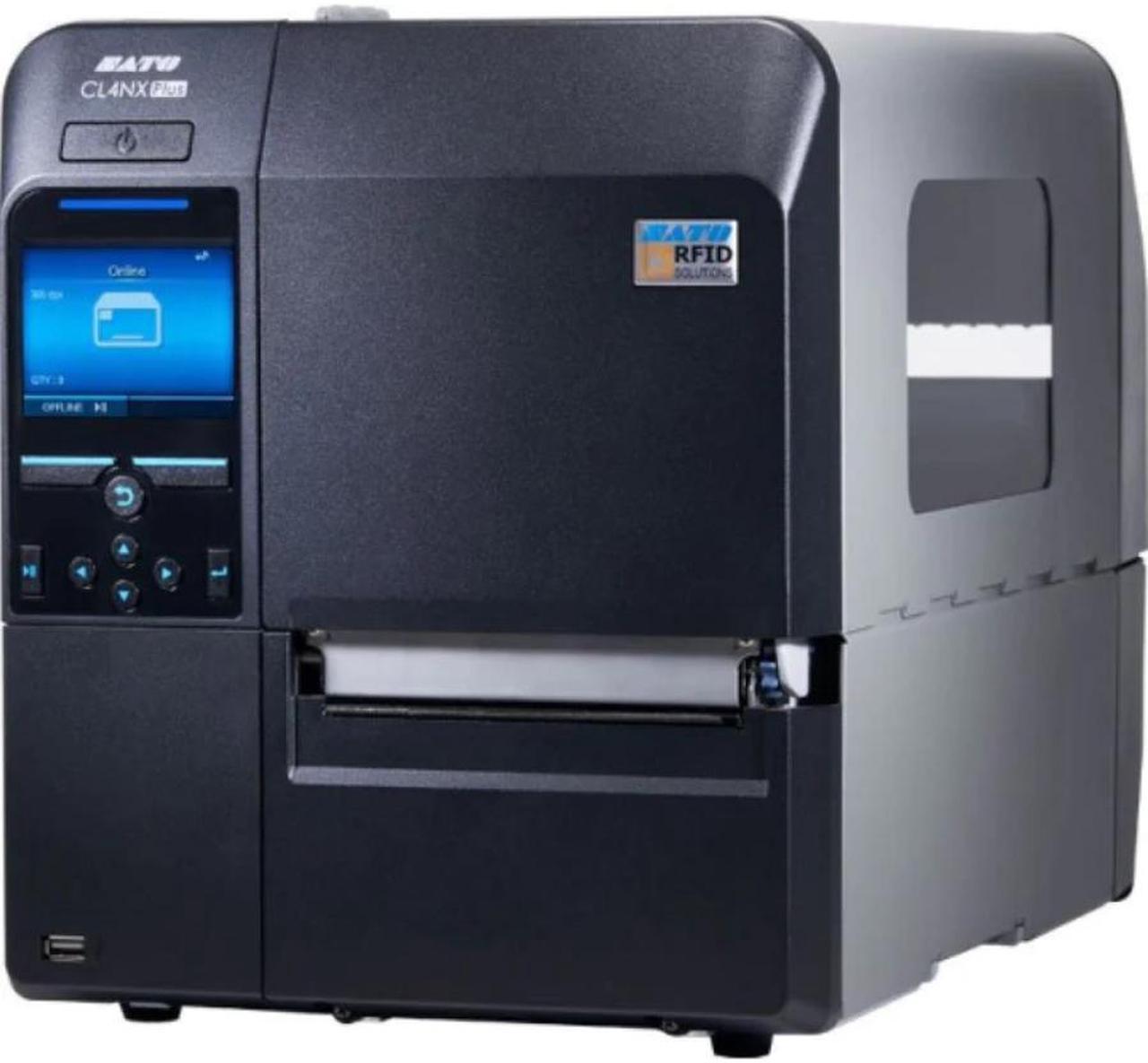 SATO CL4NX PLUS 203DPI 41 THERMAL TRANSFER PRINTER LANUSBSERBLUETOOTH WITH WLAN DISPENSER REWINDER  RTC