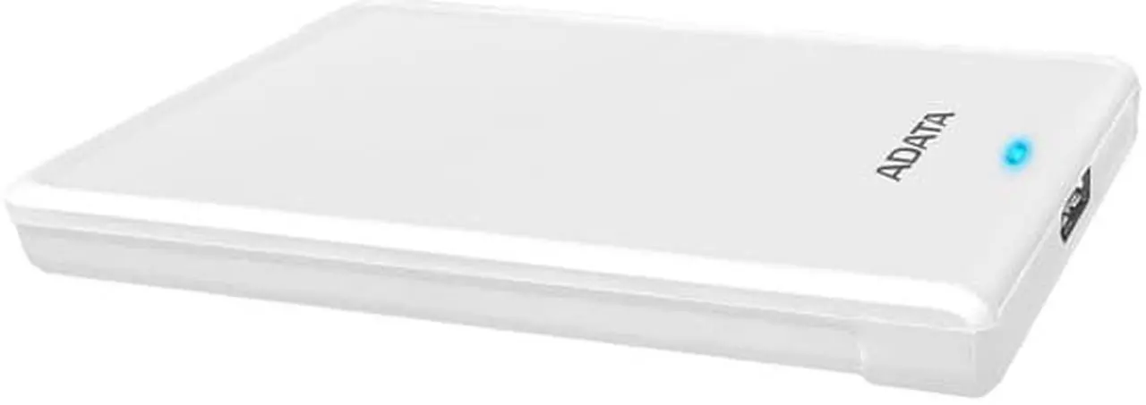 Alt view image 3 of 5 - A-DATA Hard Drive AHV620S-2TU3-CWH HV620S External Hard Drive 2TB USB2.0 White