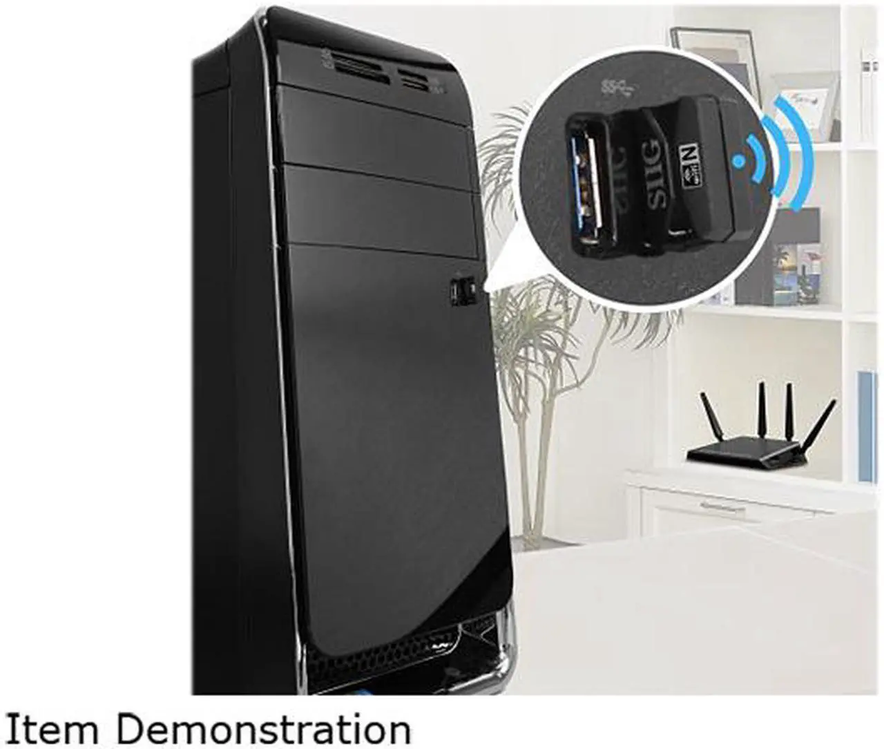 Alt view image 4 of 4 - Siig Ieee 802.11N - Wi-Fi Adapter For Desktop Computer/Notebook