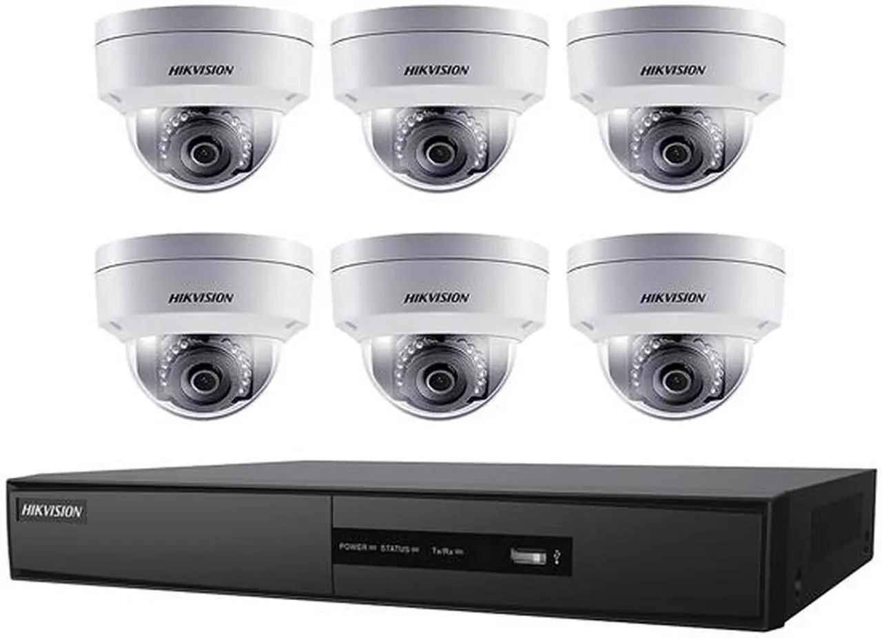 Alt view image 2 of 2 - HIKVISION - 8-Channel 5MP NVR with 2TB HDD and 6 x 2MP Outdoor Dome Cameras Kit, I7608N2TA