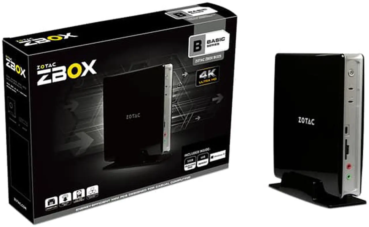 Alt view image 9 of 9 - Zotac System ZBOX-BI325-U-W2B N3160 DDR3L 4G 32G M.2 SSD DVI-D HDMI VGA W10