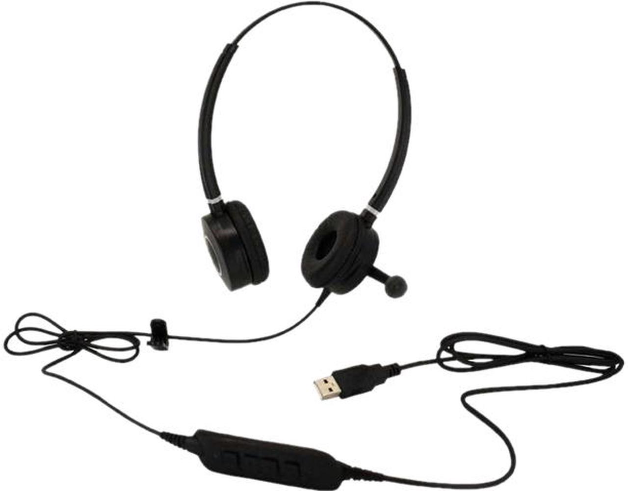 Spracht Wired Noise Canceling Stereo On Ear Computer Headset Black (HS-WD-USB-2) HSWDUSB2